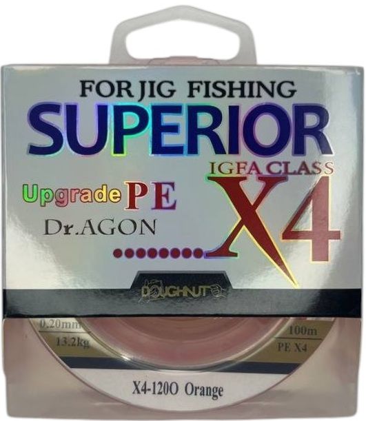 Dr.AGON Рибальський плетений шнур Superior Upgrade PE X4 13.2кг