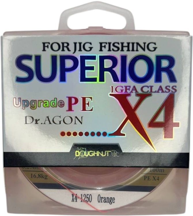 Dr.AGON Рибальський плетений шнур Superior Upgrade PE X4 16.80кг
