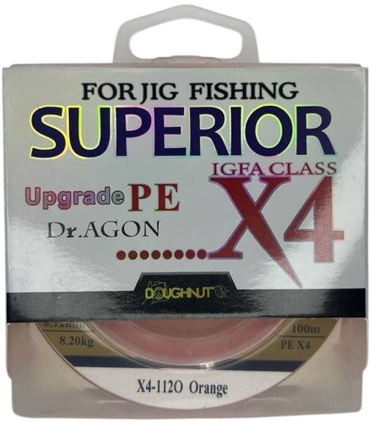Dr.AGON Рибальський плетений шнур Superior Upgrade PE X4 8.20кг