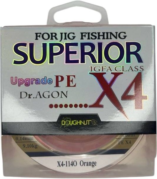 Dr.AGON Рибальський плетений шнур Superior Upgrade PE X4 9.10кг