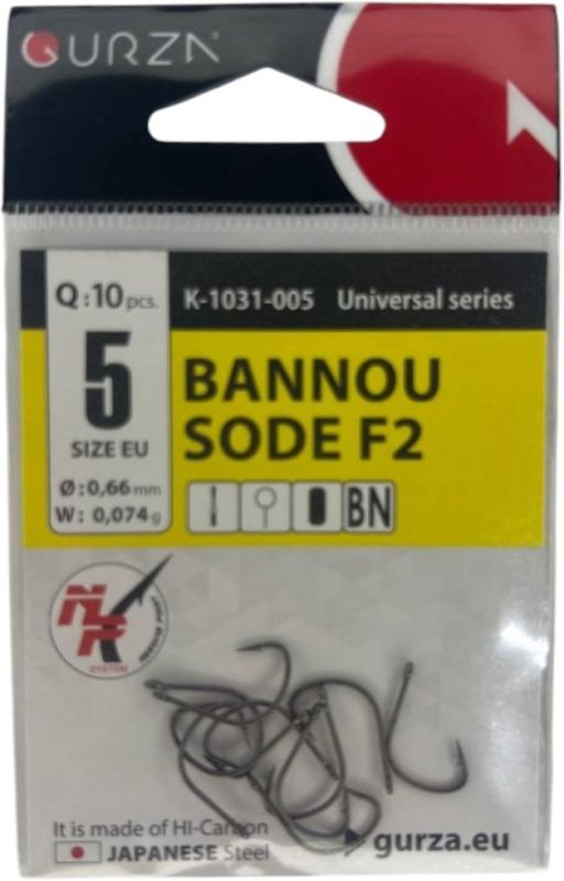 Гачки 10 шт BANNOU SODE F2 size 5