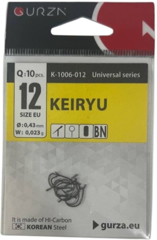 Гачки 10 шт KEIRYU size 12