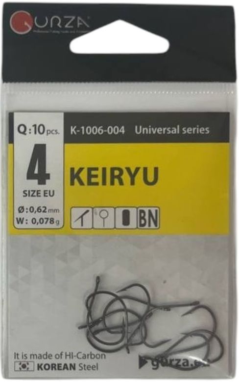 Гачки 10 шт KEIRYU size 4