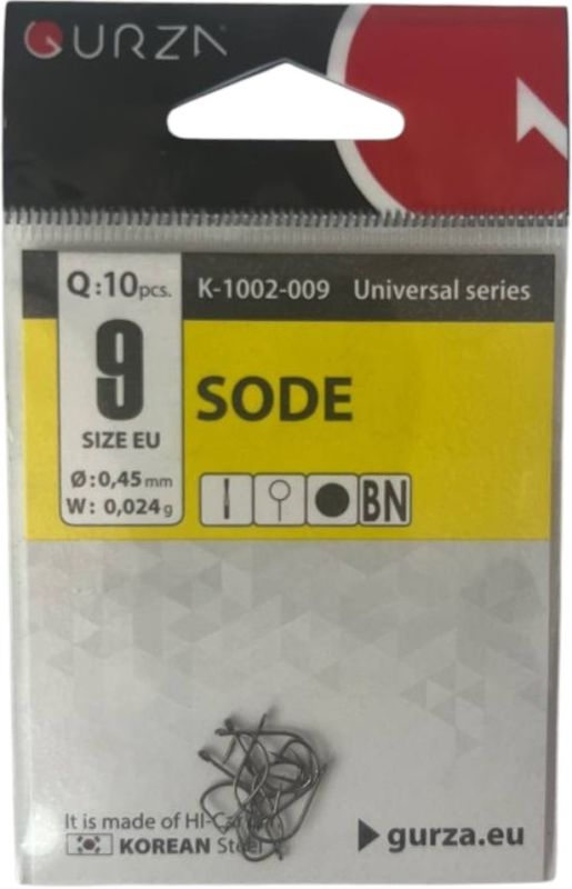 Гачки 10 шт SODE size 9
