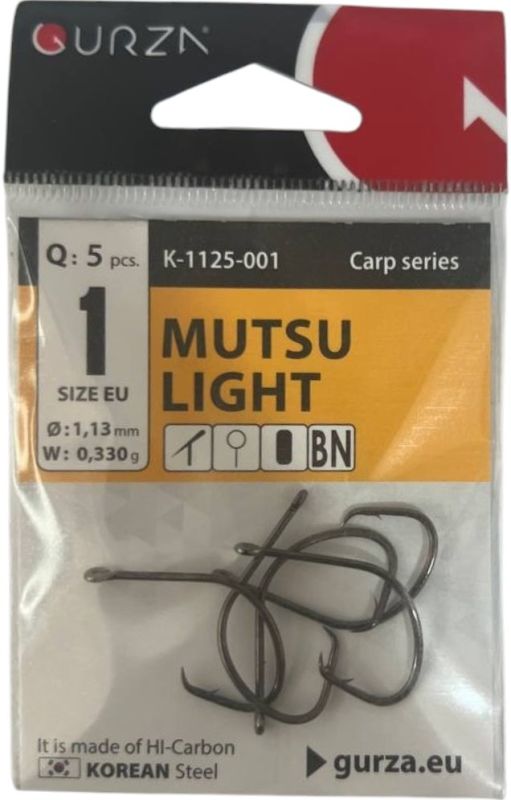 Гачки 5 шт MUTSU LIGHT size 1