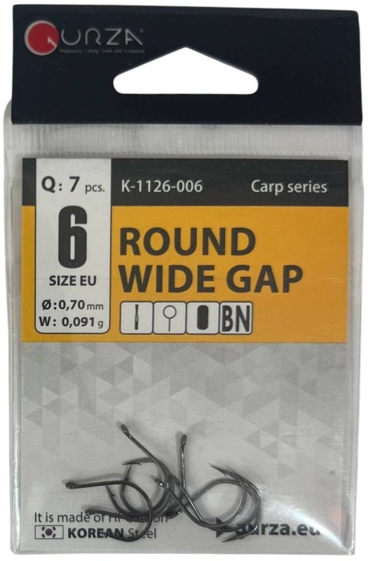 Гачки 7 шт Round Wide Gap size 6